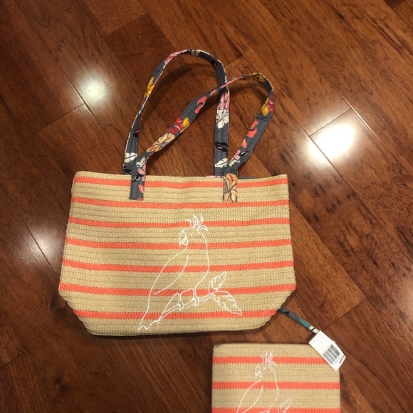 Vera Bradley straw bag set - Picture 1 of 4